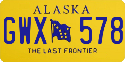 AK license plate GWX578