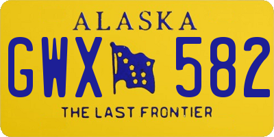 AK license plate GWX582