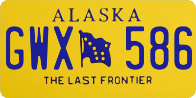 AK license plate GWX586