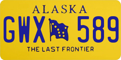 AK license plate GWX589