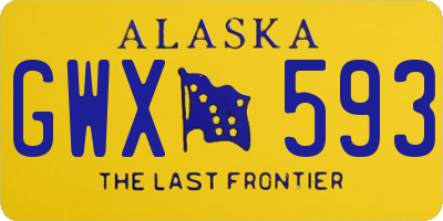 AK license plate GWX593