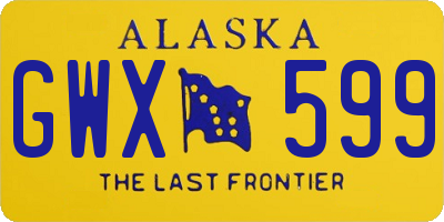 AK license plate GWX599