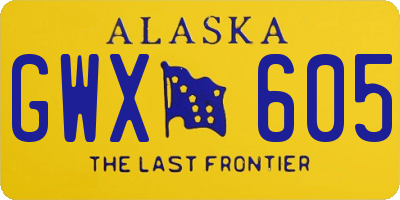 AK license plate GWX605