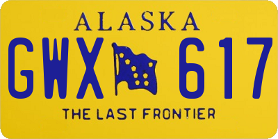 AK license plate GWX617