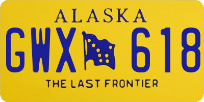 AK license plate GWX618