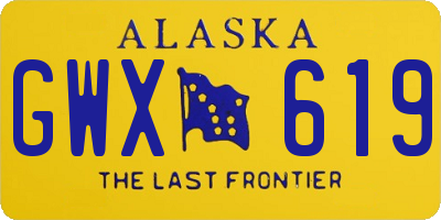 AK license plate GWX619