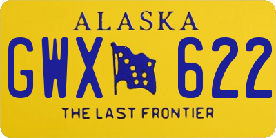 AK license plate GWX622