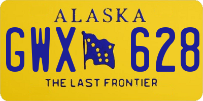 AK license plate GWX628