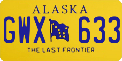 AK license plate GWX633