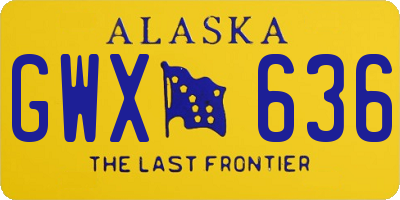 AK license plate GWX636