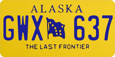 AK license plate GWX637