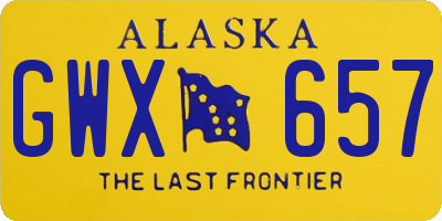 AK license plate GWX657