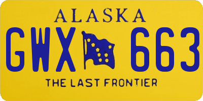 AK license plate GWX663