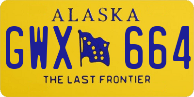 AK license plate GWX664