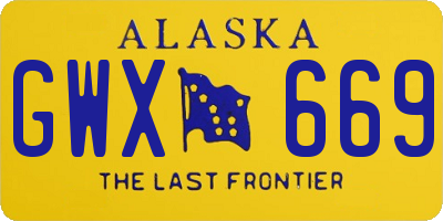 AK license plate GWX669