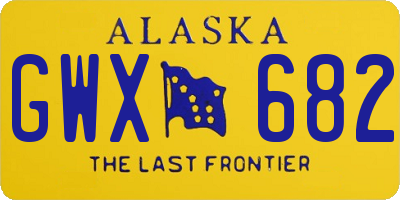 AK license plate GWX682