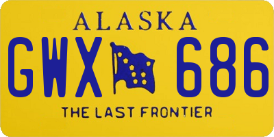 AK license plate GWX686