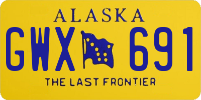 AK license plate GWX691