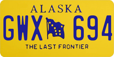 AK license plate GWX694