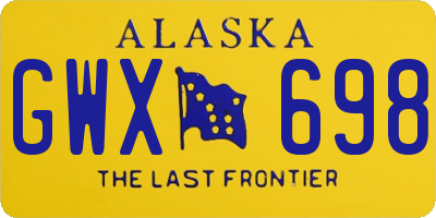 AK license plate GWX698
