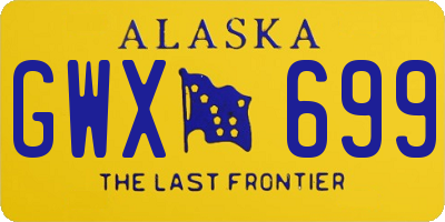 AK license plate GWX699