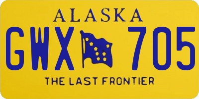 AK license plate GWX705