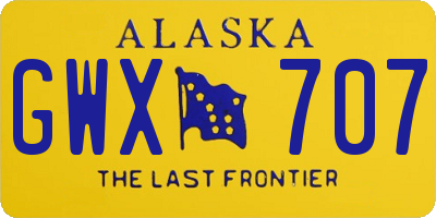 AK license plate GWX707