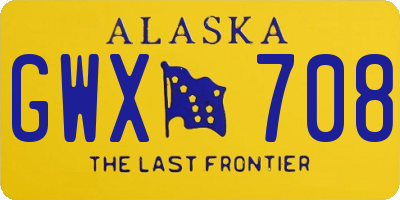 AK license plate GWX708