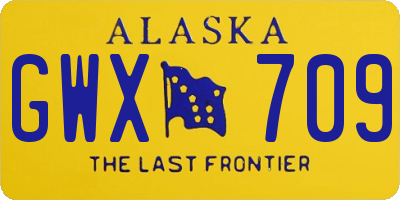 AK license plate GWX709