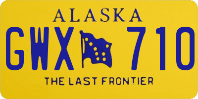 AK license plate GWX710