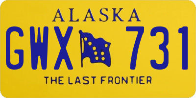 AK license plate GWX731