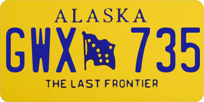 AK license plate GWX735
