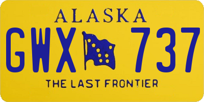 AK license plate GWX737