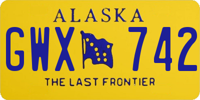 AK license plate GWX742