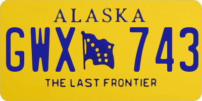 AK license plate GWX743