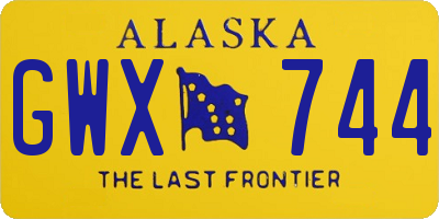 AK license plate GWX744