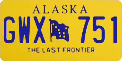 AK license plate GWX751