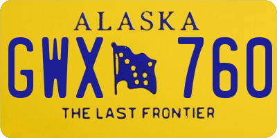 AK license plate GWX760