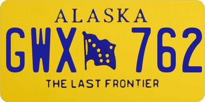 AK license plate GWX762