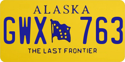 AK license plate GWX763