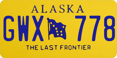 AK license plate GWX778