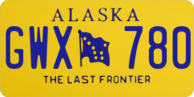 AK license plate GWX780
