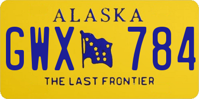 AK license plate GWX784