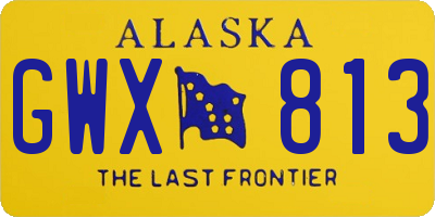 AK license plate GWX813