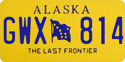 AK license plate GWX814