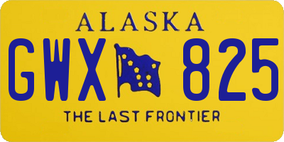 AK license plate GWX825