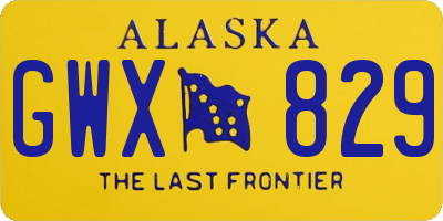 AK license plate GWX829