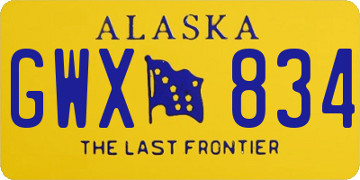 AK license plate GWX834