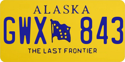AK license plate GWX843