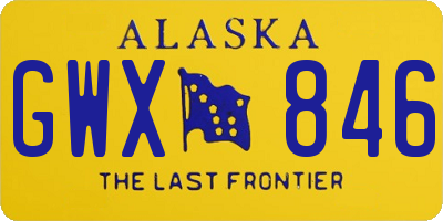 AK license plate GWX846